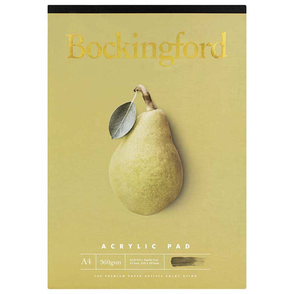 Bockingford Pad Acrylic A4 360gsm 12leaf