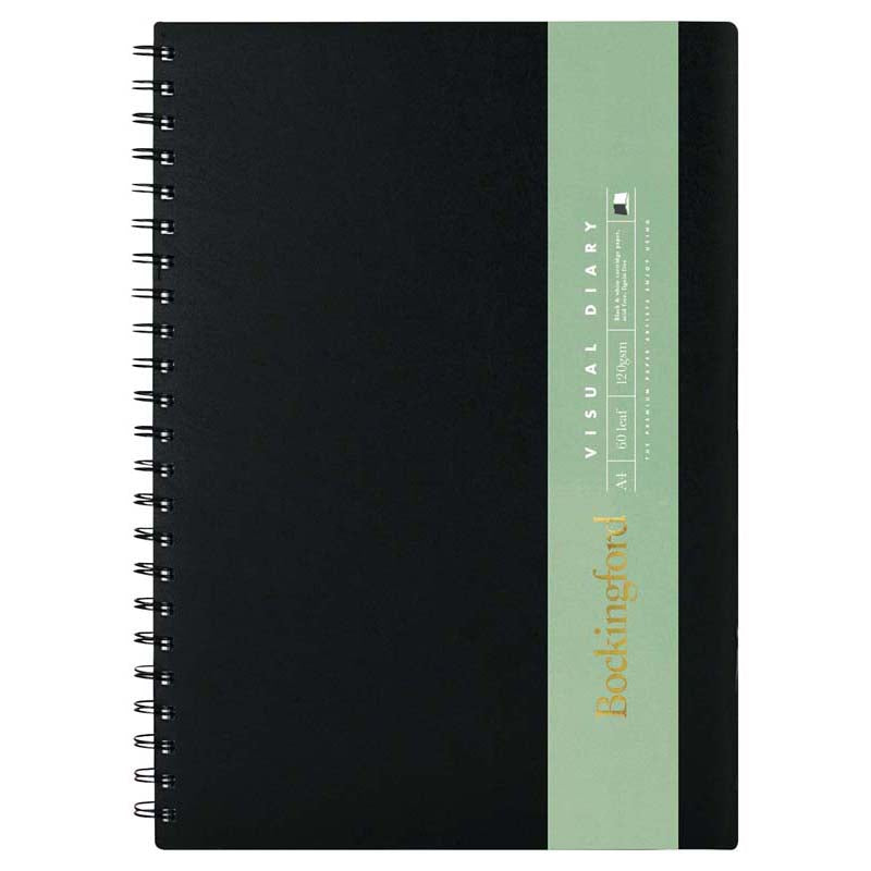 Bockingford Diary A4 Visual 60 Leaf Alternating White Black 120gsm