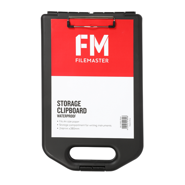 FM Clipboard A4 Storage Weatherproof Black