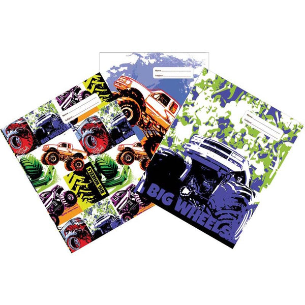 Spencil Big Wheels II Book Cover 1B5 Pack 3 Assorted