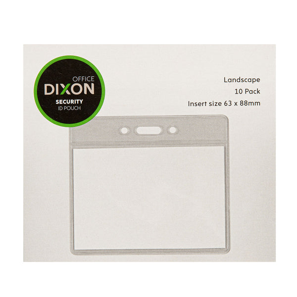 Dixon ID Pouch Landscape Pack 10 Soft Clear