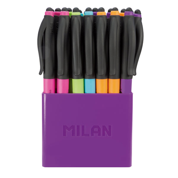 Milan P1 Touch Colours Ballpoint Pen with Stylus Assorted Colours