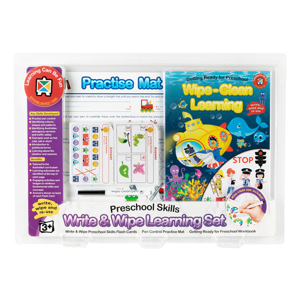 LCBF Write & Wipe Learning Set Preschool Skills