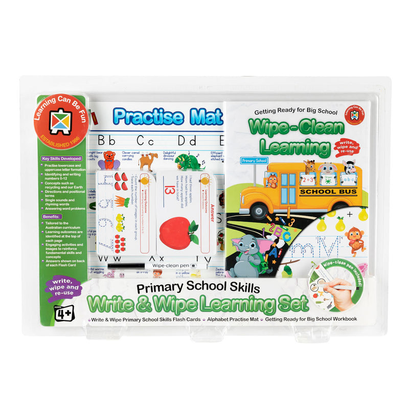 LCBF Write & Wipe Learning Set Primary School Skills