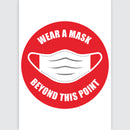 Avery Pre-Printed Self-Adhesive Sign Wear A Mask Round 20cm 5 Sheets