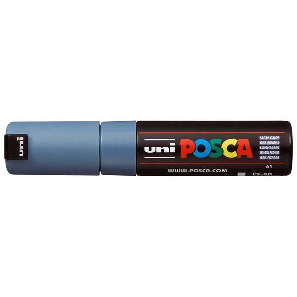 Uni Posca Marker 8.0mm Bold Chisel Slate Grey PC-8K