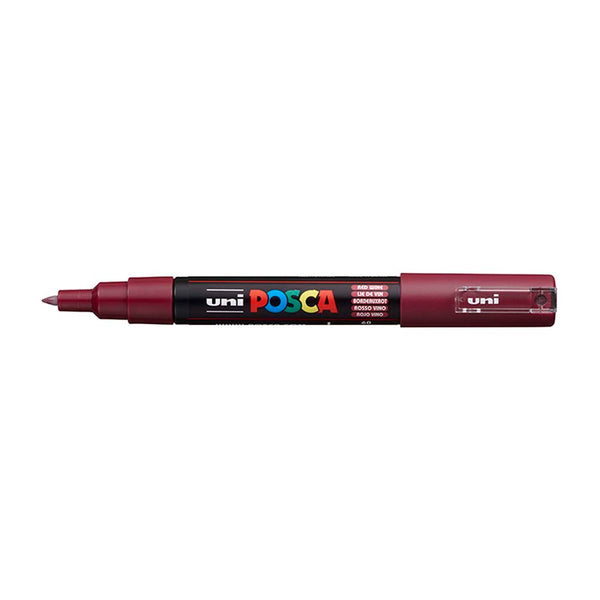 Uni Posca Marker 0.7mm Ultra-Fine Round Tip Red Wine PC-1M