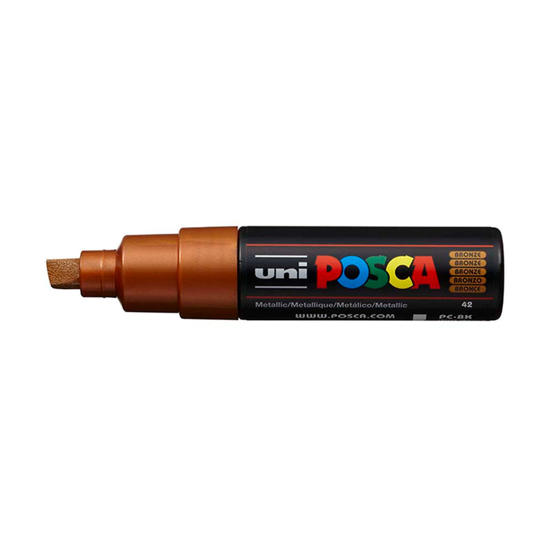 Uni Posca Marker 8.0mm Bold Chisel Bronze PC-8K