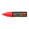 Uni Posca Marker 8.0mm Bold Chisel Fluoro Red PC-8K