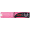 Uni Chalk Marker 8.0mm Chisel Tip Fluoro Pink PWE-8K