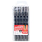 Uni Pin Fineline Permanent Drawing Set 5 Piece