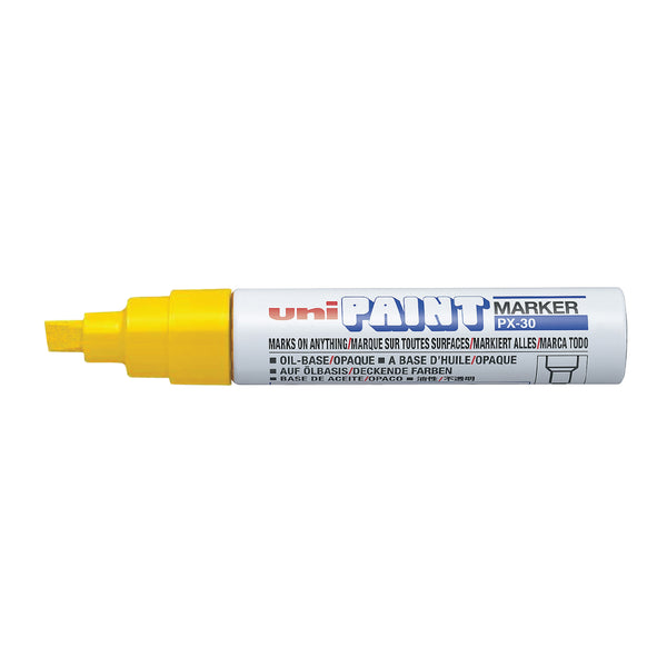 Uni Paint Marker 4.0-8.5mm Chisel Tip Yellow PX-30