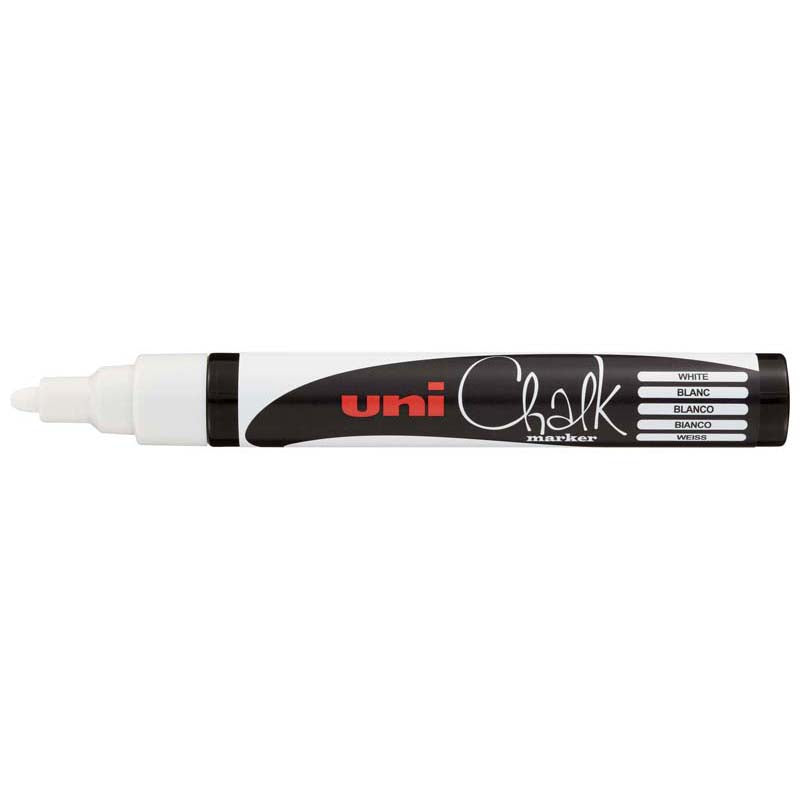 Uni Chalk Marker 1.8-2.5mm Bullet Tip White PWE-5M