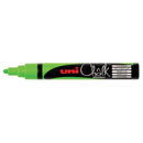 Uni Chalk Marker 1.8-2.5mm Bullet Tip Fluoro Green PWE-5M