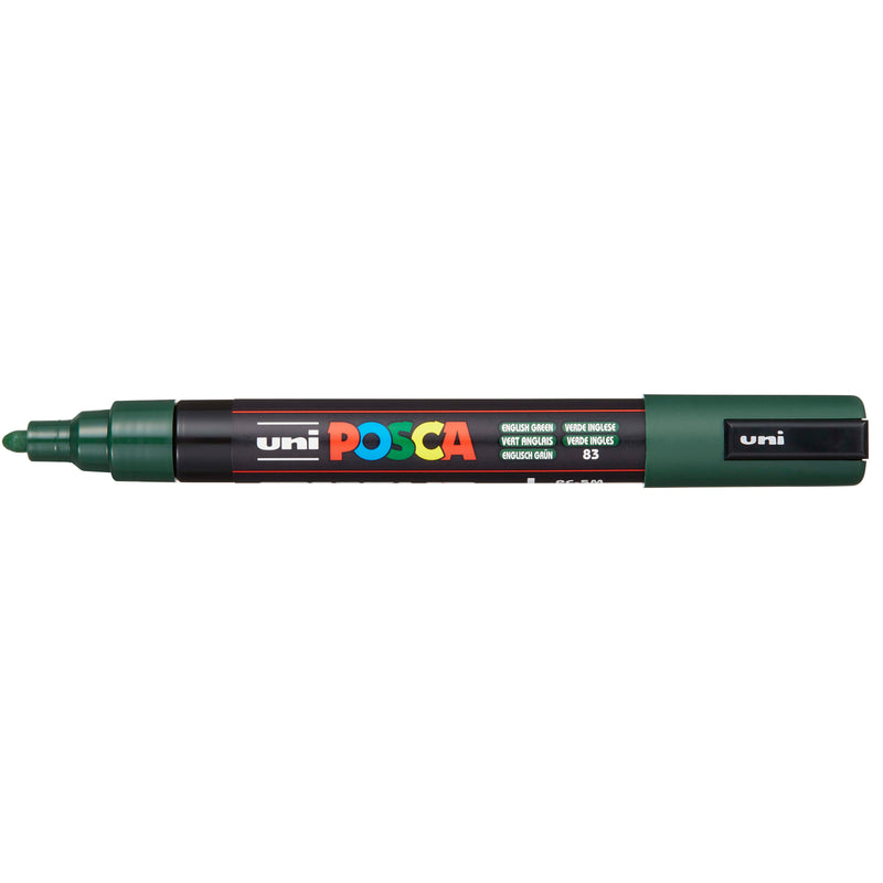 Uni Posca Marker 1.8-2.5mm Med Bullet English Green PC-5M