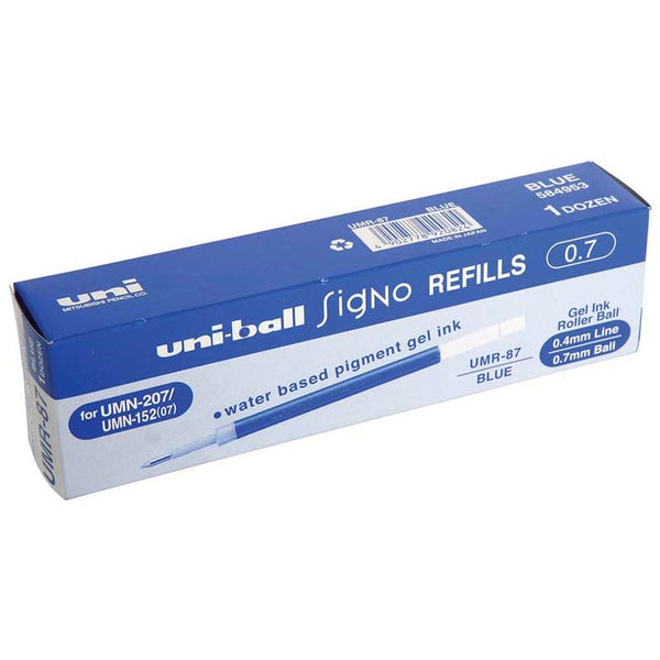 Uni-ball Signo Refill for UM-152/UMN-207/UMN-307 0.7mm Blue UMR-87