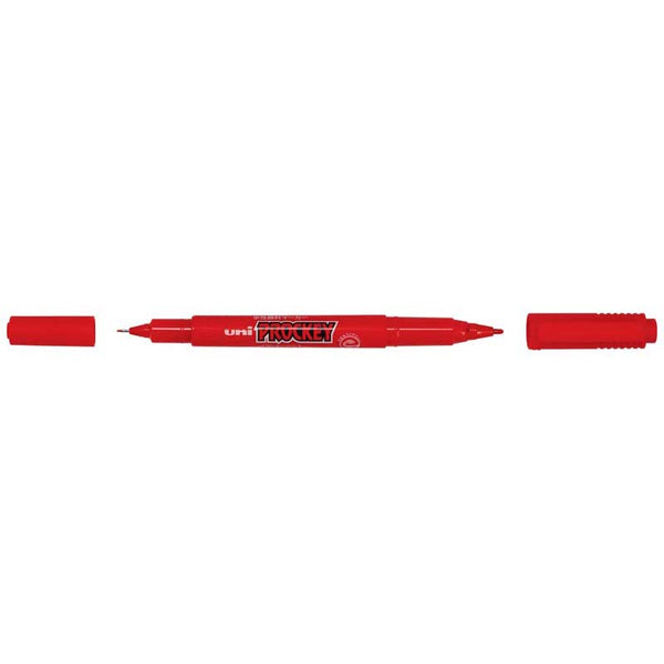 Uni Prockey Marker Dual Tip 0.4/0.9mm Red PM-120