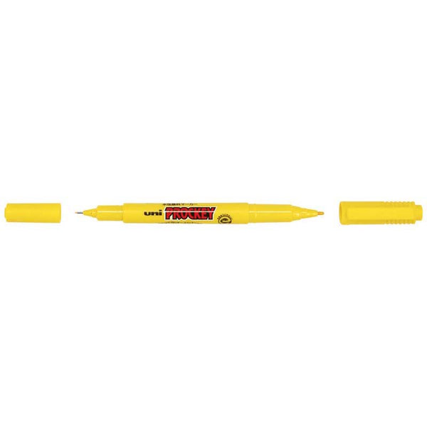 Uni Prockey Marker Dual Tip 0.4/0.9mm Yellow PM-120