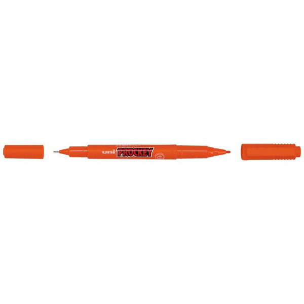 Uni Prockey Marker Dual Tip 0.4/0.9mm Orange PM-120