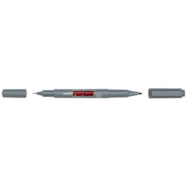 Uni Prockey Marker Dual Tip 0.4/0.9mm Grey PM-120