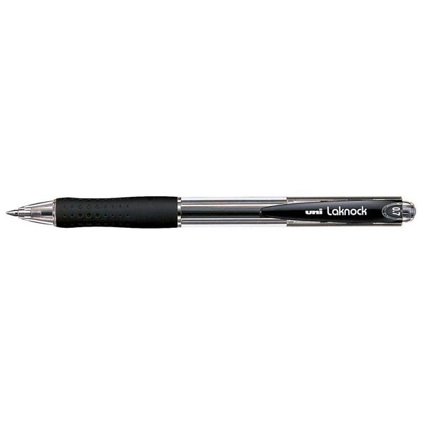 Uni Laknock 0.7mm Retractable Fine Black SN-100