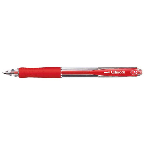 Uni Laknock 0.7mm Retractable Fine Red SN-100