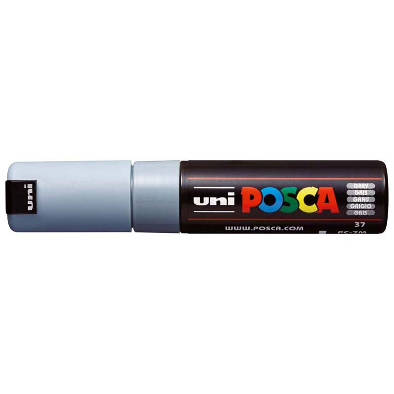 Uni Posca Marker 4.5-5.5mm Bold Bullet Grey PC-7M