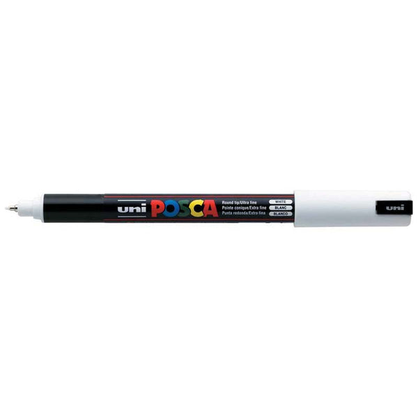 Uni Posca Marker 0.7mm Ultra-Fine Pin Tip White PC-1MR