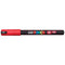 Uni Posca Marker 0.7mm Ultra-Fine Pin Tip Red PC-1MR