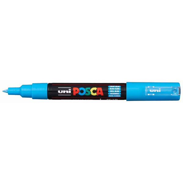 Uni Posca Marker 0.7mm Ultra-Fine Round Tip Light Blue PC-1M