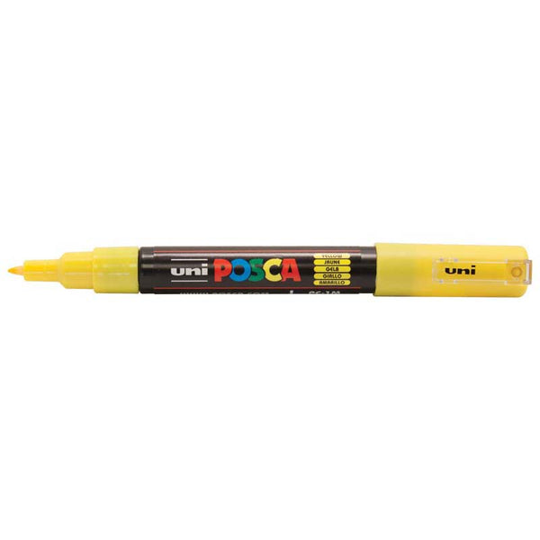 Uni Posca Marker 0.7mm Ultra-Fine Round Tip Yellow PC-1M