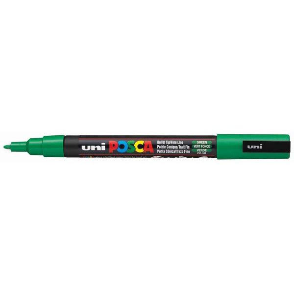 Uni Posca Marker 0.9-1.3mm Fine Green PC-3M