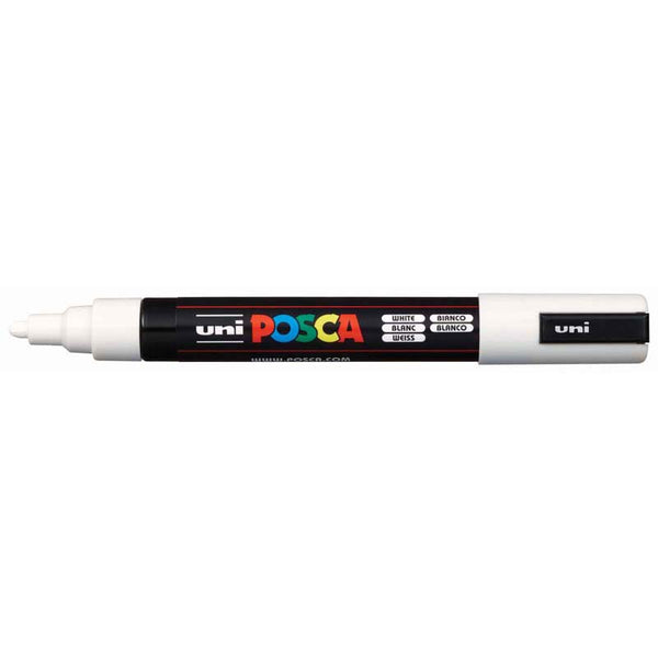 Uni Posca Marker 1.8-2.5mm Med Bullet White PC-5M