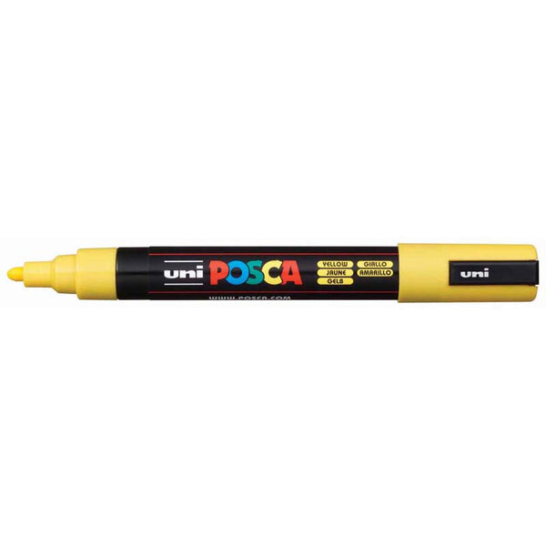 Uni Posca Marker 1.8-2.5mm Med Bullet Yellow PC-5M