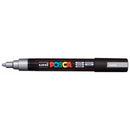 Uni Posca Marker 1.8-2.5mm Med Bullet Silver PC-5M