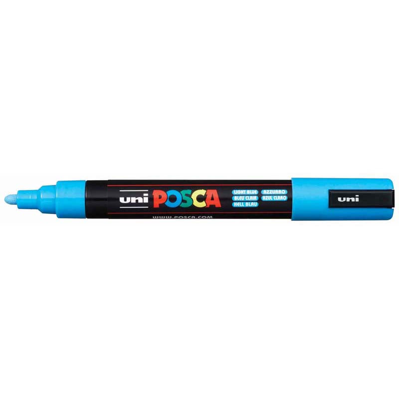 Uni Posca Marker 1.8-2.5mm Med Bullet Light Blue PC-5M