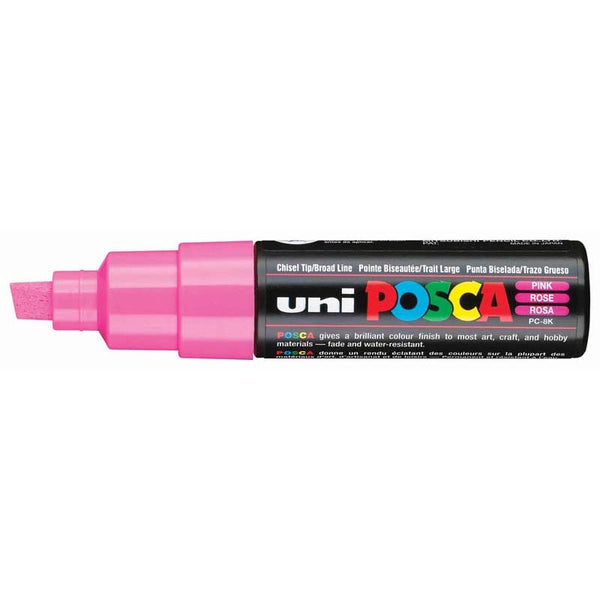 Uni Posca Marker 8.0mm Bold Chisel Pink PC-8K