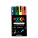 Uni Posca Marker 1.8-2.5mm 4 Pack Green Yellow Red Blue PC-5M