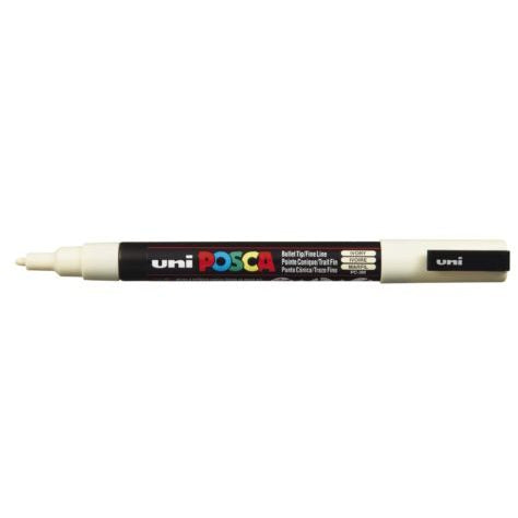 Uni Posca Marker 0.9-1.3mm Fine Ivory PC-3M