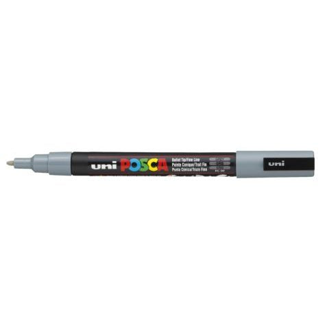 Uni Posca Marker 0.9-1.3mm Fine Grey PC-3M