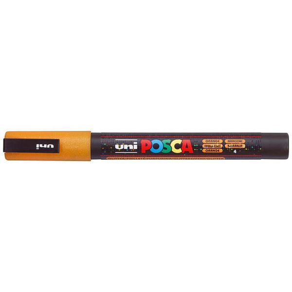 Uni Posca Marker 0.9-1.3mm Fine Glitter Orange PC-3M