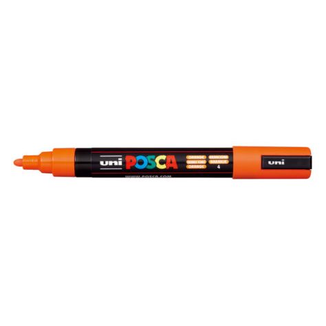 Uni Posca Marker 1.8-2.5mm Med Bullet Orange PC-5M