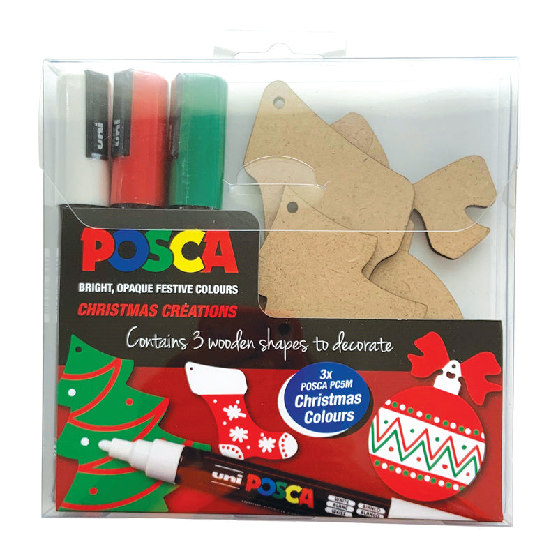 Uni Posca Christmas Decorations Activity Pack Ornaments