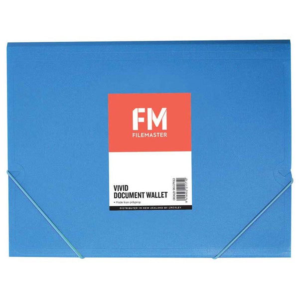 FM Document Wallet Vivid Ice Blue A4