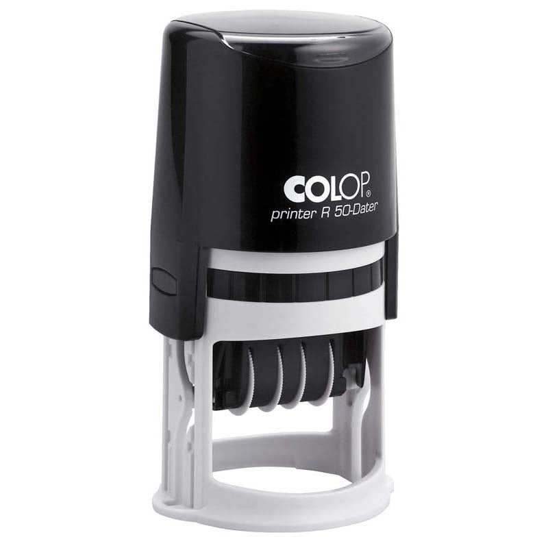 Colop Stamp Printer R50 Round Black 50mm Dia