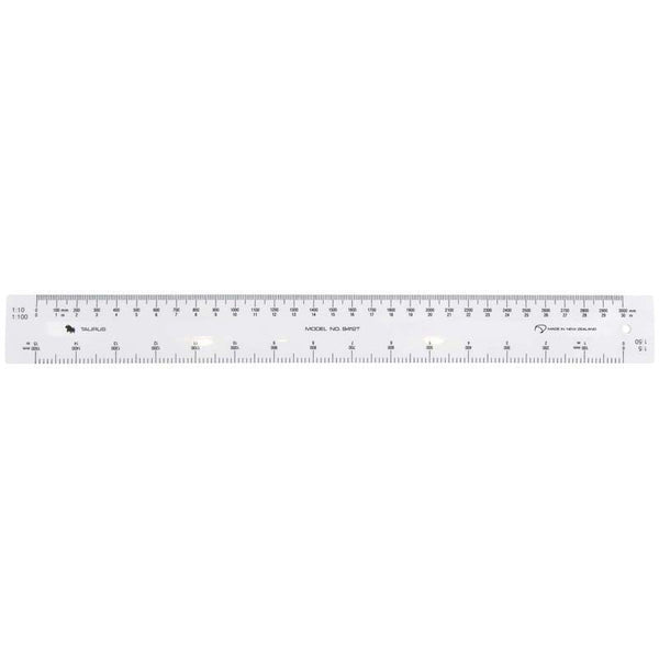 Taurus Ruler 300mm White Scale Rule