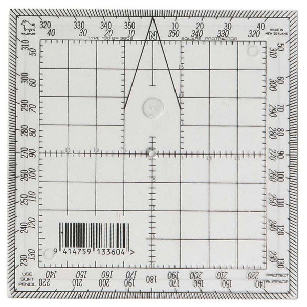 Taurus Protractor 13cm Square