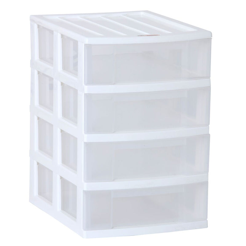 Taurus Desk Organiser 4 Drawer A4 White