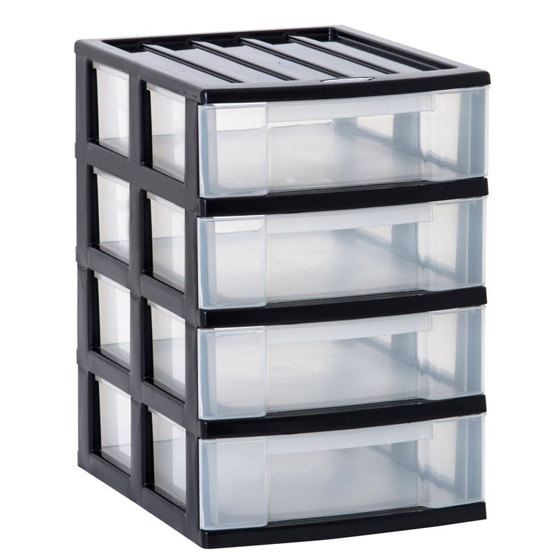 Taurus Desk Organiser 4 Drawer A4 Charcoal