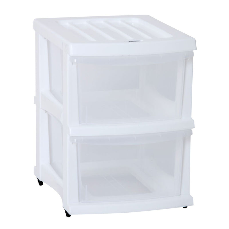 Taurus Storage Organiser 2 Drawer White